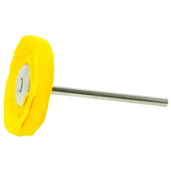 Polírozókorong - sárga pamut 25 mm