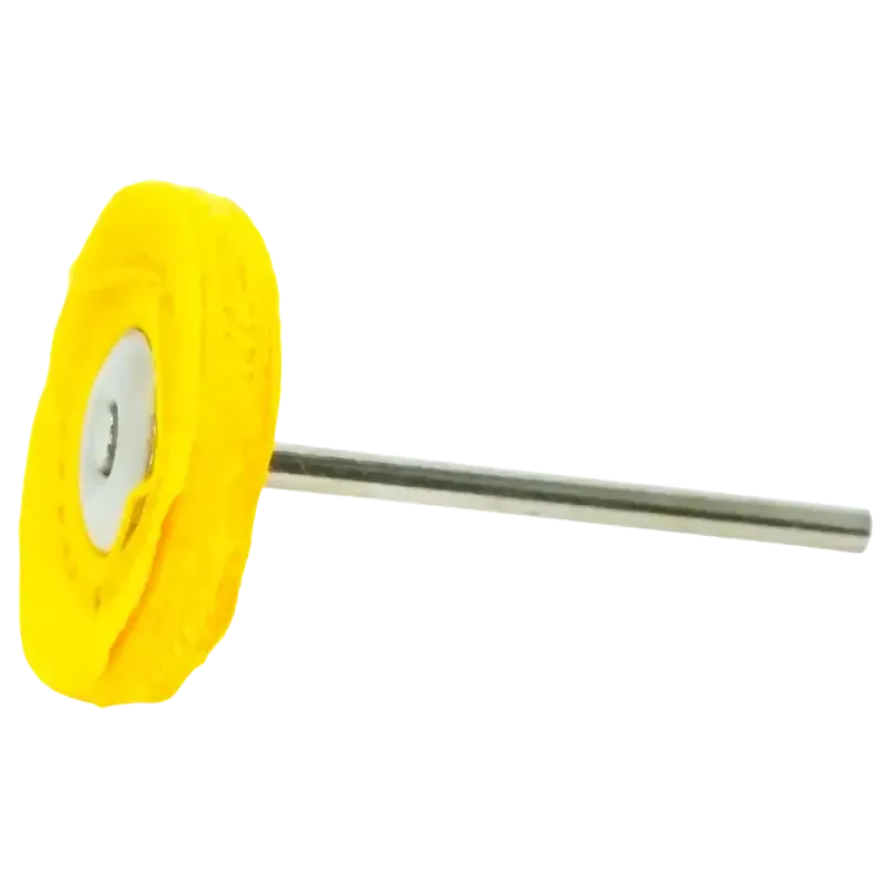 Polírozókorong - sárga pamut 25 mm